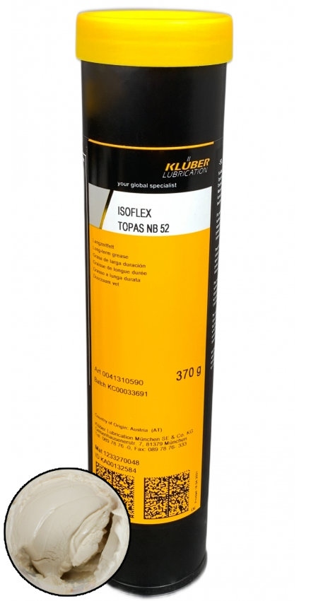 pics/Kluber/Copyright EIS/tin/ISOFLEX Topas NB 52/klueber-isoflex-topas-nb-52-synthetic-rolling-plain-bearing-grease-long-term-lubrication-370g-cartridge-0041310590.jpg